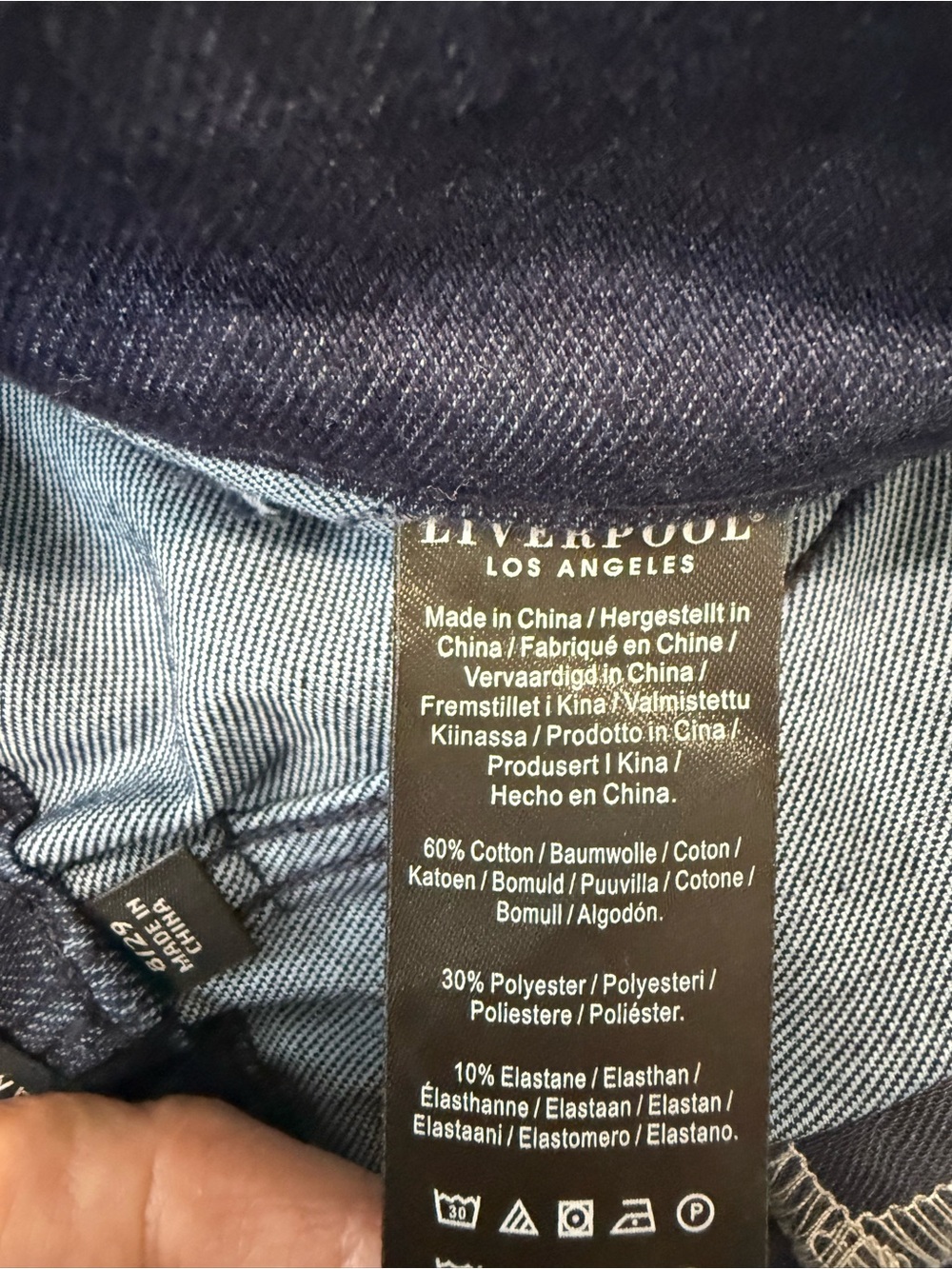 Liverpool Wide Leg Cargo Indigo Jean. Sz 8. - Picture 5 of 8